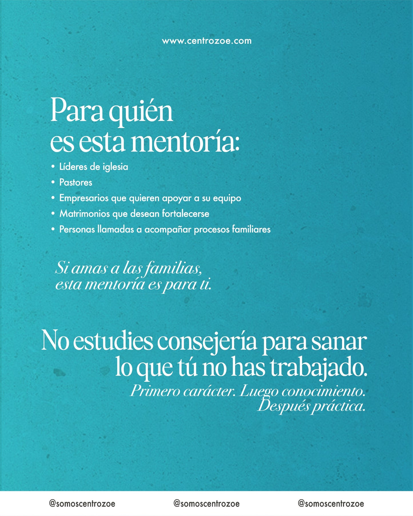 Masterclass - Sanando Familias: Fórmate como un consejero que transforma vidas con Ps. Perea