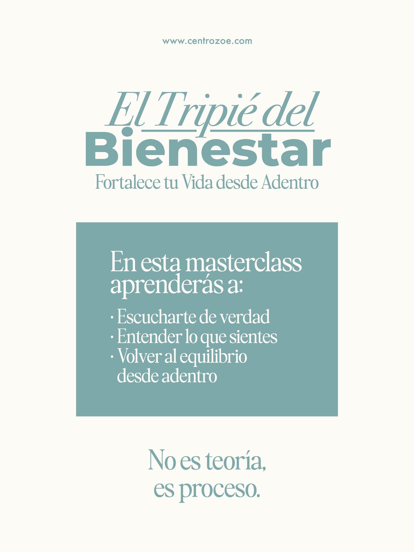 Masterclass - El Tripié del Bienestar con Psic. Lorenia Velarde