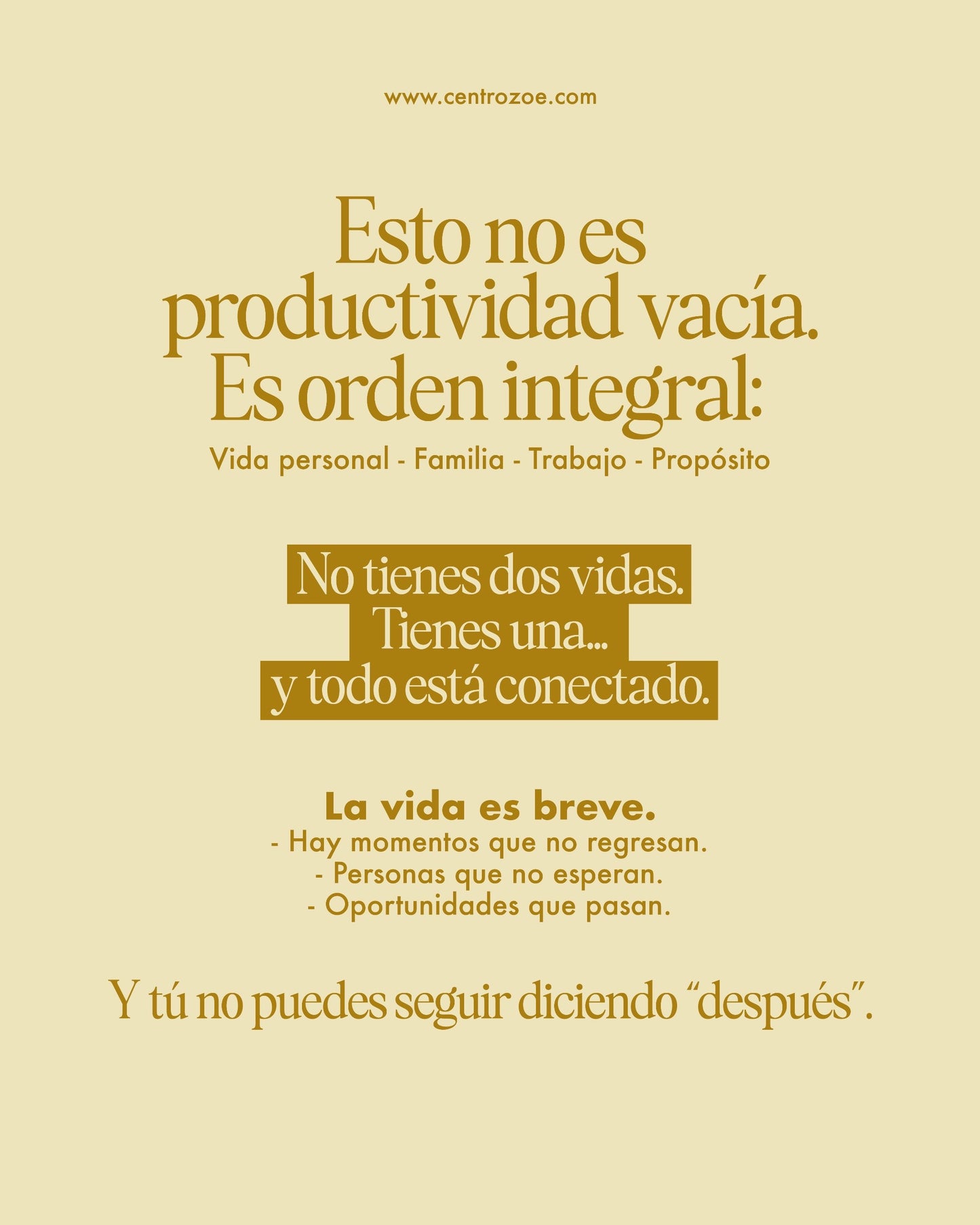 Masterclass - La sabia administración del tiempo por Dr. William Mora